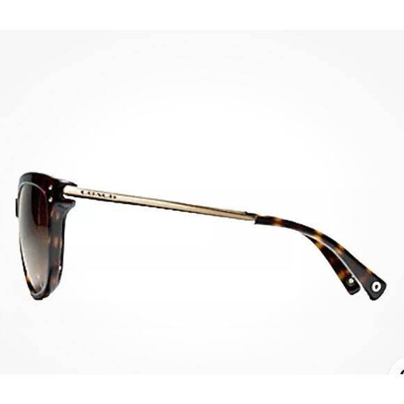 Coach HC8084 (L072 CELIA) Sunglasses 517013 Dark Tortoise‎ / Gold Frame 57 mm - Picture 2 of 9